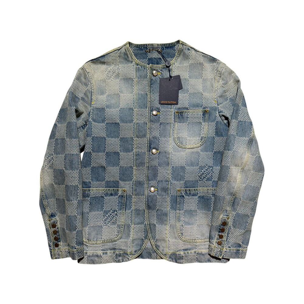 Damier denim 3D chic jacket
